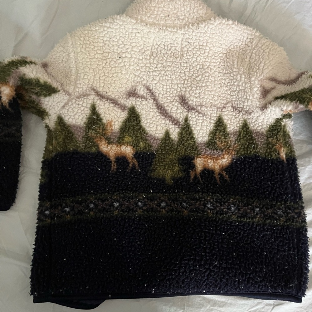 Old Navy Kids Forest Scene Hoodie - Black and Cream